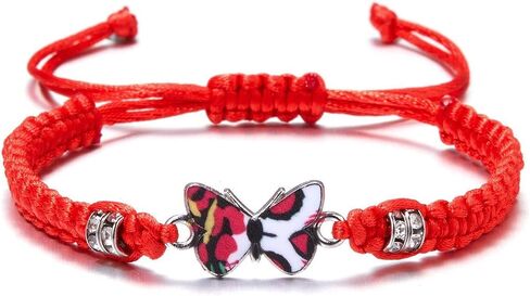 الملونة بلينغ المنسوجة يدويا فراشة سحر سوار للنساء قابل للتعديل لطيف الحيوانات مضفر حبلا سلسلة الصداقة سوار الصداقة زوجين مجوهرات in Saudi Arabia