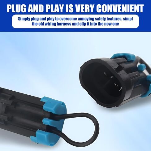 UGSHY قطعة واحدة من حزام كابل تجاوز حزام مقعد السيارة، 5.11 بوصة حزام الأمان منخفض التردد لاستخدام قابس الأمان الالتفافي، ملحق عملي للتعديل الشخصي، مناسب لمعظم السيارات وسيارات الدفع الرباعي والشاحنات (أسود) in Kuwait