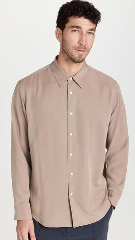 Theory Men's Noll Shirt in Fluid Lyocell in Saudi Arabia