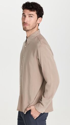 Theory Men's Noll Shirt in Fluid Lyocell in Saudi Arabia