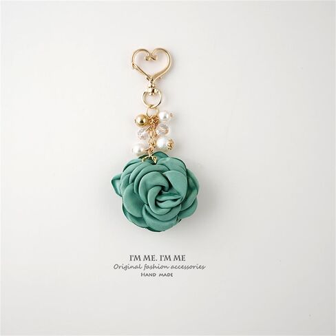 Fuqimanman2020 Rose Keychain Flower Charm Keychain with Chain Tassel Colorful Rose Pendant Keyring for Women in Saudi Arabia