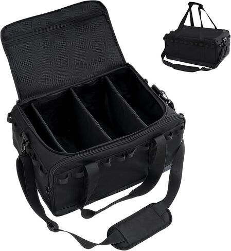 COOZMENT 35L Camping Bag,Tactical Duffle Bag with Waterproof Bottom,Shoe Bag for Travel/Outdoor with 3 Adjustable Dividers,Picnic Camping Organizer,Multi-functional Duffel Bag for Camping/Sports/GYM in Kuwait