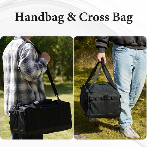 COOZMENT 35L Camping Bag,Tactical Duffle Bag with Waterproof Bottom,Shoe Bag for Travel/Outdoor with 3 Adjustable Dividers,Picnic Camping Organizer,Multi-functional Duffel Bag for Camping/Sports/GYM in Kuwait