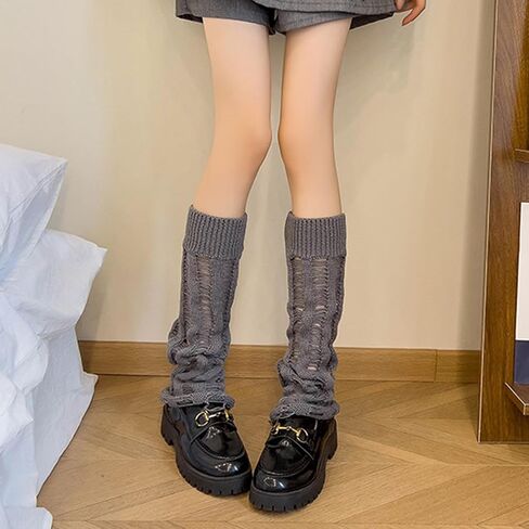 YELAIVP Women's Leg Warmers Kawaii Leg Warmers for Girls Y2k Harajuku Baggy Ripped Leg Warm Socks Goth Lolita Accessories in Saudi Arabia