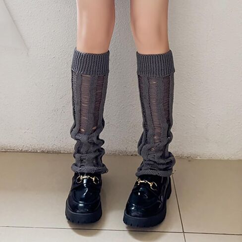 YELAIVP Women's Leg Warmers Kawaii Leg Warmers for Girls Y2k Harajuku Baggy Ripped Leg Warm Socks Goth Lolita Accessories in Saudi Arabia