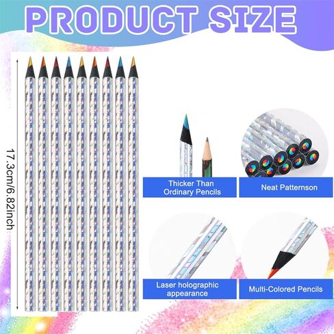 أقلام قوس قزح أقلام رصاص متعددة الألوان 7 ألوان في 1 قلم تلوين لوازم فنية للكبار رسم رسم 12 قطعة in Kuwait