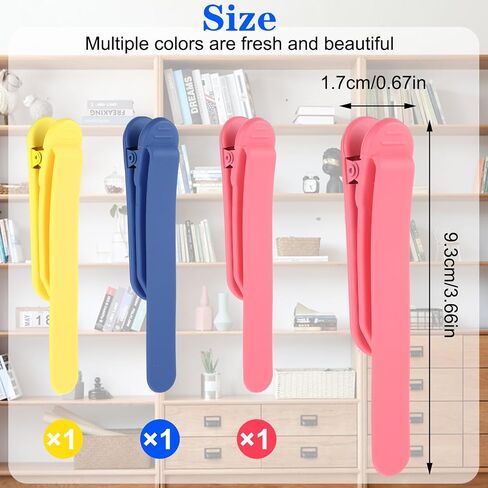 3Pcs Automatic Bookmarks, Smart Book Marks Silicone Bookmark Clip Reading Lovers Book Accessories Bookmarks for Men Women(Green+Pink+Orange) in Saudi Arabia