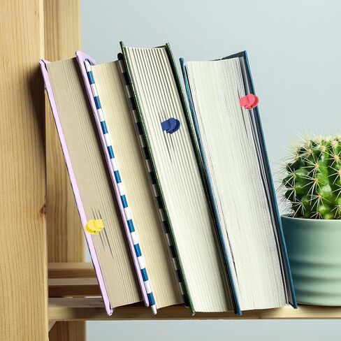 3Pcs Automatic Bookmarks, Smart Book Marks Silicone Bookmark Clip Reading Lovers Book Accessories Bookmarks for Men Women(Green+Pink+Orange) in Saudi Arabia