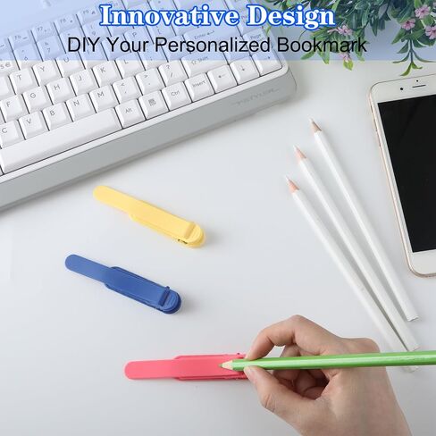 3Pcs Automatic Bookmarks, Smart Book Marks Silicone Bookmark Clip Reading Lovers Book Accessories Bookmarks for Men Women(Green+Pink+Orange) in Saudi Arabia