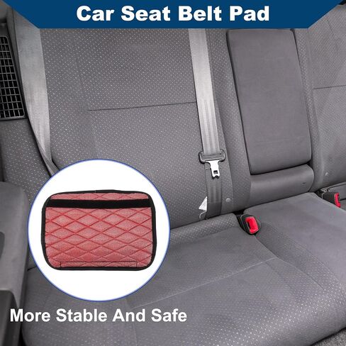 Shiny Seat Belt Covers/Backpack Shoulder Pad Multifunctional Seat Belt Pad Cover for Truck Car SUV/Comfort Breathable Faux Leather 6.5x23cm / 1pcs Green in Saudi Arabia