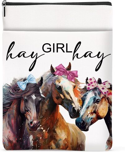 Cute Western Llama Book Lovers Gifts Book Sleeve Llama Gifts Book Pouch Book Protector with Front Pocket Western Llama Stuff for Women Girls Friend Birthday Christmas Book Accessories Book Club Gifts in Saudi Arabia
