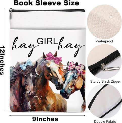 Cute Western Llama Book Lovers Gifts Book Sleeve Llama Gifts Book Pouch Book Protector with Front Pocket Western Llama Stuff for Women Girls Friend Birthday Christmas Book Accessories Book Club Gifts in Saudi Arabia