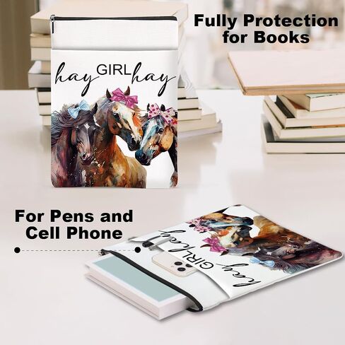 Cute Western Llama Book Lovers Gifts Book Sleeve Llama Gifts Book Pouch Book Protector with Front Pocket Western Llama Stuff for Women Girls Friend Birthday Christmas Book Accessories Book Club Gifts in Saudi Arabia