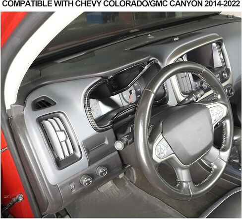 Voodonala for Chevy Colorado 2014-2022 Dashboard Trim Cover Compatible with Chevrolet Colorado 2014-2022 /GMC Canyon 2014-2022(Wood,1Pc) in Saudi Arabia