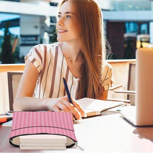 غلاف كتاب منقوش باللون الوردي، ملحقات كتب من القماش القطني، هدايا لمحبي الكتب، غلاف كتاب مقاوم للماء، حقيبة كتب، واقي كتب، هدايا للقراء والنساء والفتيات وزملاء العمل والتخرج وأعياد الميلاد in Kuwait