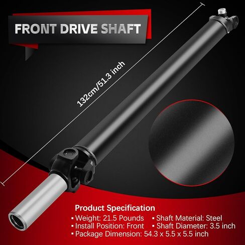 Nifeida 65-9529 عمود الدفع الخلفي 51.3 بوصة مجموعة عمود الدعامة [4WD Auto Trans] لسيارة شيفروليه سيلفرادو 1500 جي إم سي سييرا 1500 1999-2005، استبدال # 15109400 15163798 in Kuwait