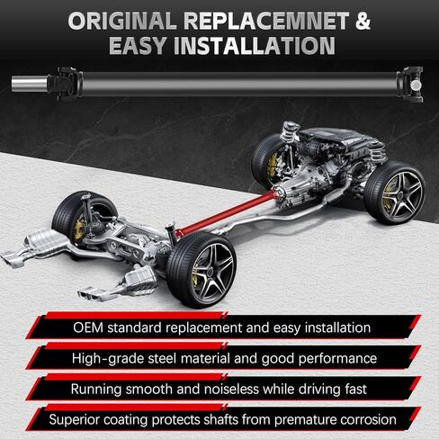 Nifeida 65-9529 عمود الدفع الخلفي 51.3 بوصة مجموعة عمود الدعامة [4WD Auto Trans] لسيارة شيفروليه سيلفرادو 1500 جي إم سي سييرا 1500 1999-2005، استبدال # 15109400 15163798 in Kuwait