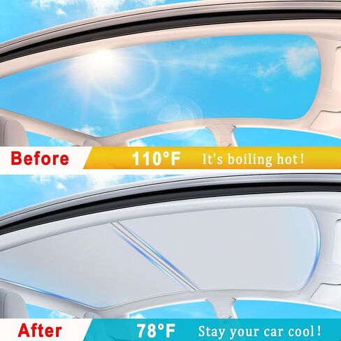 Tesla Model 3 Foldable Window Sunshade Roof, Window Heat Blocking and Sun Protection for Model 3 Glass Roof Sunshade 2024 Grey in Saudi Arabia