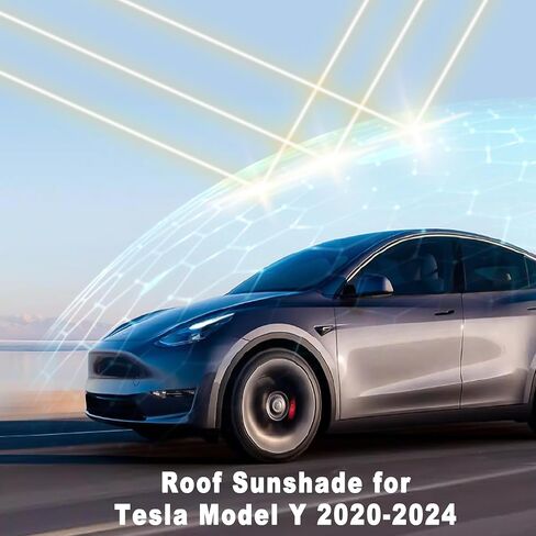 Tesla Model 3 Foldable Window Sunshade Roof, Window Heat Blocking and Sun Protection for Model 3 Glass Roof Sunshade 2024 Grey in Saudi Arabia