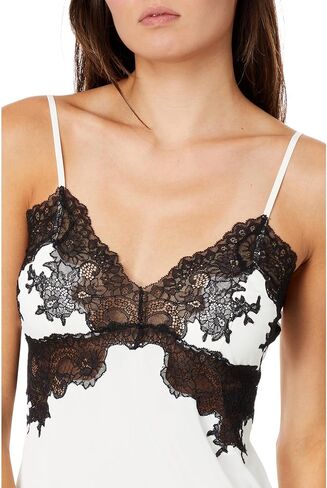 Natori Enchant Slinky Chemise Ivory/Black Lace S (Women's 6-8) in Saudi Arabia