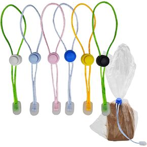 6Pcs Colour Adjustable Clay Bag Tie, Studio Ties & Ceramic Tool Strap，The Must-Have Pottery Tool Ties for Bag Closure and Organization—— Loved by Sculpting Enthusiasts