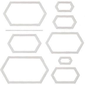 Briartw 4 PCS Nested Rectangle Square Circle Shaped Basics Essential Panels Metal Cutting Dies Set DIY Scrapbooking Embossing Stencils Card-Making,Album,Die-cuts DIY Paper Greeting Gift Cards