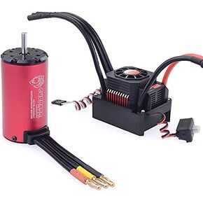 Waterproof Brushless Motor and Esc Combo,6S 150A Waterproof ESC + 4076 2000KV Brushless Motor for 1/8 RC Car
