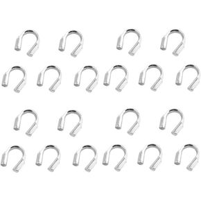 VILLCASE U Wire Guards, 100pcs Wire Guardian Cable Protectors for Necklace Bracelet Making for Earring Bracelet Necklace Pendant DIY Jewelry Making