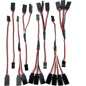 8Pcs 15cm/5.9inch Servo Extension Cables,Male to Female Servo Extension Y Extension Lead Wire for JR RC Models Airplane