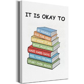 FIVZHH Motivational Classroom Decor, It Is Okay To Positive Classroom Poster, Inspirational Classroom Teacher Sign Affirmation Wall Art Therapy Office Decor, Unframed(8X10 INCH) in Saudi Arabia
