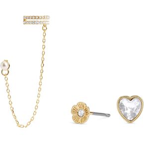 COACH Womens Pearl Cuff Earring Set