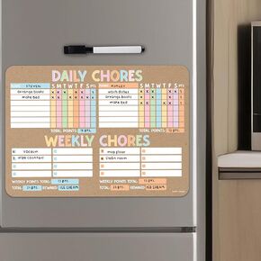 Colorful Dry Erase Chore Chart for Kids Multiple Kids - Kids Chore Chart Kids Chart, Chores Chart for Kids Multiple Kids, Magnetic Chore Chart for Kids, Chore Board for Kids, Chore Chart Magnetic