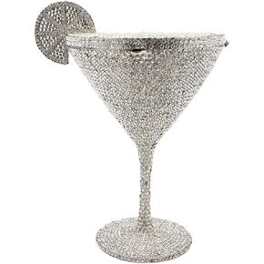 UMREN Cocktail Goblet Rhinestone Clutch for Women Unique Crystal Evening Bag Diamond Purse Wedding Party Prom Handbag