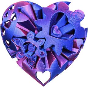 Gear Ball, Heart Shaped Gear Sphere, 3D Printed Gear Ball Spin Ball Fidget Toy, Stress Ball, Gear Toy for Stress and Anxiety Relaxing