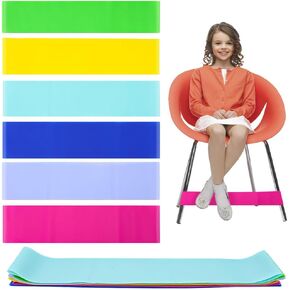 24 Pcs Chair Bands for Kids with Fidgety Feet Colorful Chair Fidget Bands Chair Rubber Band Desks Stretch Foot Band Resistance Special Education School Supplies Kids Chairs Students ADHD Sensory