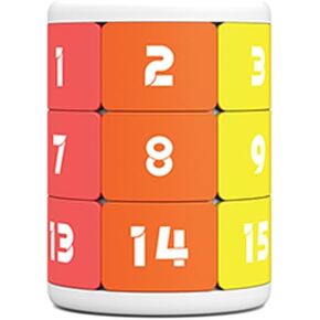 Kid's Rotate and Slide Puzzle-Design Patent,Number Slide Puzzles for Kids Ages 3-8, Activities Brain Teaser Create More Patterns for Birthday/Halloween/Christmas