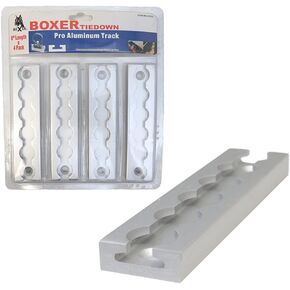 Boxer L Tracks - 4 Pack - 6" Tracks 2,200lbs Breaking Strength - Heavy Duty Aluminum - Tie Down System