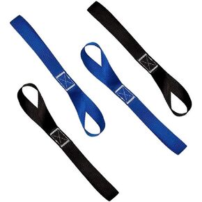 Soft Loop Tie Down Straps, Loops for Motorcycle Car Cargo Truck Boat UTV ATV TV Dirt Bikes Secure Trailer Lawn & Garden Equipment. (4-Pack)