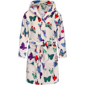 SRVNFBKT Boys Girls Bathrobes, Kids Hooded Bathrobes Plush Soft Flannel Robes Sleepwear Gift for Boys Girls