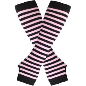 Knit Arm Warmer Thumb Hole Stretchy Gloves Women Long Fingerless Gloves Halloween Cosplay Accossaries