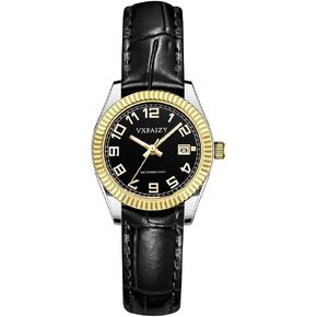 Women's Classic Easy Read Time Watch Calendar Watch for Women Water Resistant
