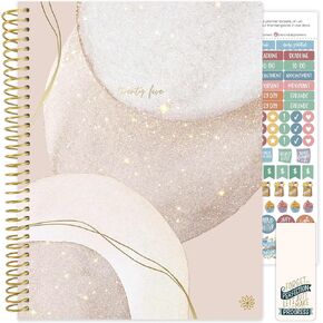 bloom daily planners HARDCOVER 2025 (8.5" x 11") Calendar Year Day Planner (January 2025 - December 2025) - Passion/Goal Organizer - Monthly & Weekly Inspirational Agenda Book - Brushed Beige