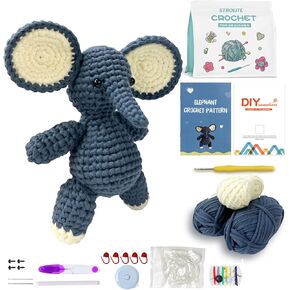 STROLITE Crochet Kit for Beginners, Unicorn Crochet Animal Kits for Adults and Kids, with Step-by-Step Video Tutorials, Knitting Kit Starter Pack, Amigurumi Crochet Rainbow Unicorn Gifts for Girls
