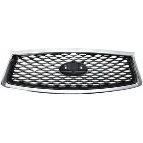 YLT AUTO Front Cover Bumper Upper Grille Assembly Replacement Shroud Gloss Black Front Mesh Air Intake Fit 2018-2022 for INFINITI Q50