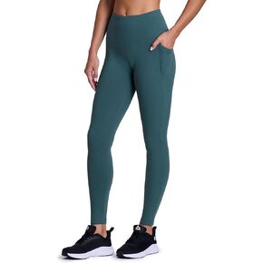 Avalanche Women's Fleece Leggings with Waistband Pocket, Full Length Fleece Lined Hiking Legging Yoga Pants with Pockets