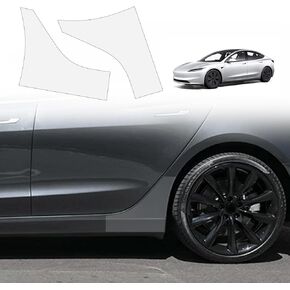 BestEvMod PPF Paint Protection Film Compatible with Tesla Refreshed Model 3 Highland 2024 Accessories 8.5 Mil Thick Self Adhesive Rear Fender Clear Film Shields PPF(2024+ Model 3, 8.5 Mil)