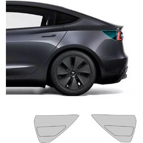 for Model Y 2020-2024 / Model 3 2017-2024 PPF HD Clear Paint Protective Film Custom Fit Anti Scratch Self Healing Shield Guard Tesla Finishing Accessories for Charging Port 2PCS