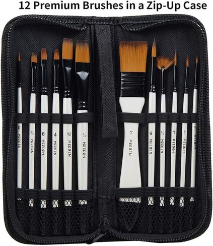 MEEDEN Acrylic Paint Set with Aluminum Table Easel, 53-Piece Art Painting Set, Paint Supplies Kit, 24 Acrylic Paints, Stretched Canvas, Paint Brushes and More for Adults & Beginners in Saudi Arabia