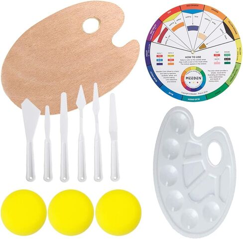 MEEDEN Acrylic Paint Set with Aluminum Table Easel, 53-Piece Art Painting Set, Paint Supplies Kit, 24 Acrylic Paints, Stretched Canvas, Paint Brushes and More for Adults & Beginners in Saudi Arabia