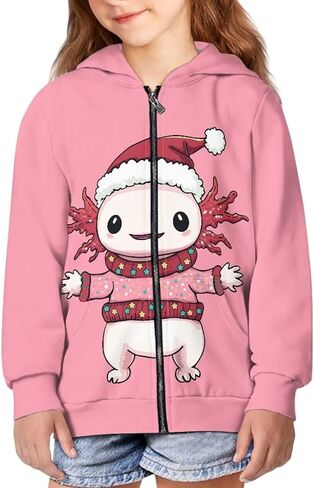 Girls' Fashion Hoodies & Sweatshirts Lightweight Girls Zip Up Sweatshirt Size 6-16 Fall Winter Jacket in Saudi Arabia